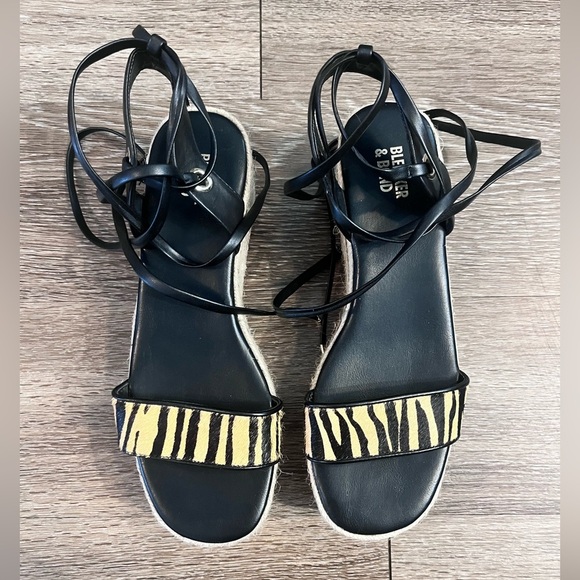 Bleecker & Bond | DSW | Odette Espadrille Platform Wedge Sandal Tiger Print 8.5 - Picture 5 of 7